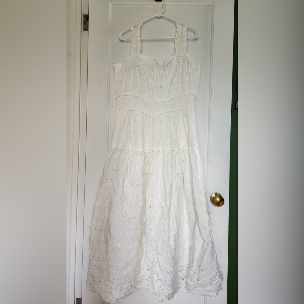 Gap x DOEN White Eyelet Maxi Dress XL - Picture 5 of 6